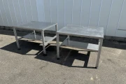 RVS werktafel met aluminium poten 100 x 120 cm
