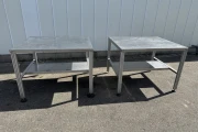 RVS werktafel met aluminium poten 100 x 120 cm