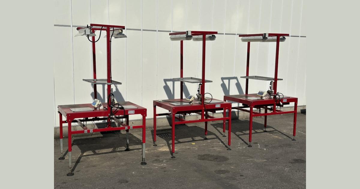 Taks double working table with 2 scales • Duijndam Machines