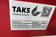 Taks vlakke transportband 580 x 100 cm