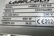 Tegra LABELX 140 ES labelling machine with printer for medium and high speed applications