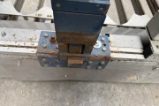 Toyota 02-8FDF15 forklift with Visser steering box and 3 adjustable-width pot forks