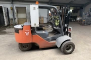 Toyota 02-8FDF15 forklift with Visser steering box and 3 adjustable-width pot forks