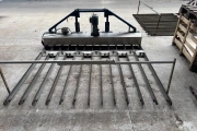 Toyota 02-8FDF15 forklift with Visser steering box and 3 adjustable-width pot forks