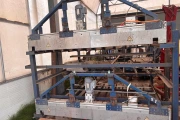 Toyota 02-8FDF15 forklift with Visser steering box and 3 adjustable-width pot forks