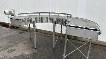 Transnorm przenośnik łukowe 180 Ø z pasem modułowym PP