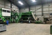 Tumoba Kerian sorting line for brussels sprouts with bunkers and roller inspection conveyor