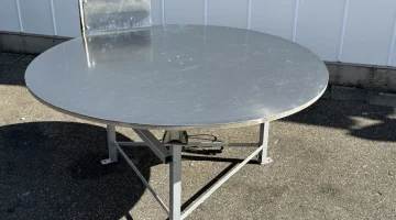 Mesa giratorias 150 cm con tapa de acero inoxidable