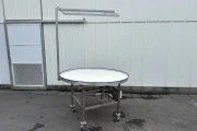 Turntable stainless steel frame,150 cm PP top