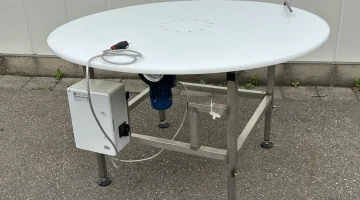 Table tournantes Cadre en acier inoxydable avec un plateau en plastique de 150 cm