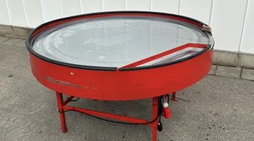 Поворотные столы со столешницей из нержавеющей стали 150 см