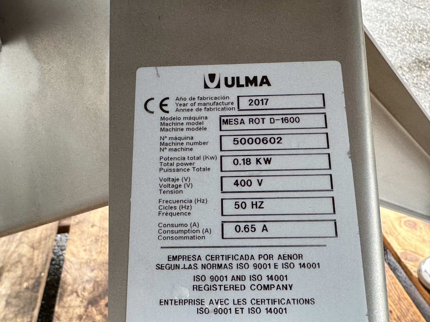 Ulma Mesa Rot D1600 ���������� ����� ����������� ����� 160 �� 