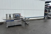 Ulma PV-350 flow pack machine with long infeed conveyor