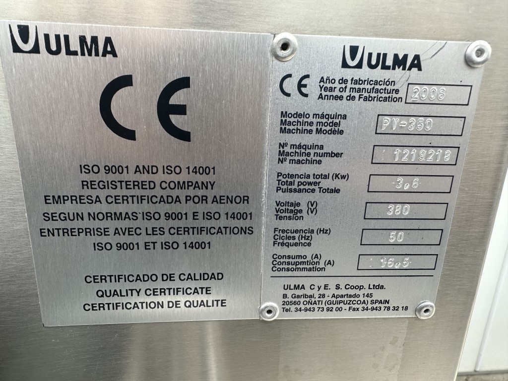 Ulma PV-350 � ������ ������ � �������������� ������� Kalfass