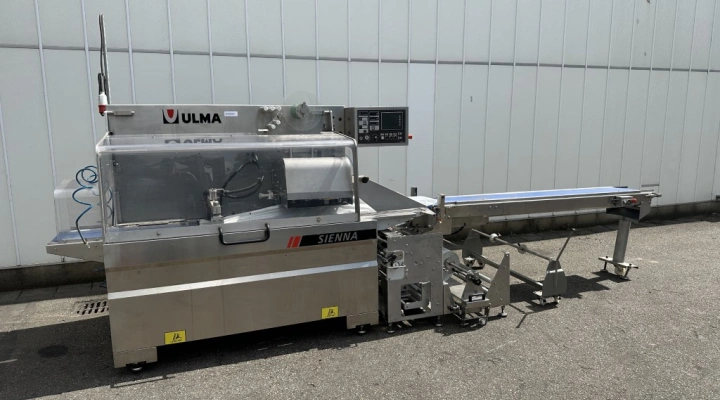 Ulma Sienna flow pack machine with Zodiac HS foil printer