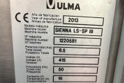 Ulma Sienna flow pack machine with Zodiac HS foil printer typeplaatje