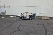 Weterings spraying wagon with electric hosereel