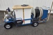Weterings spraying wagon with electric hosereel