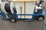 Weterings spraying wagon with electric hosereel