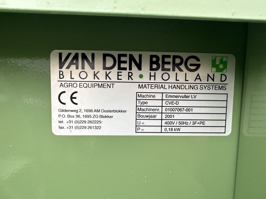 Van den Berg CVE-D ������ ��� ���������� ����� � �������� � �������� �����������