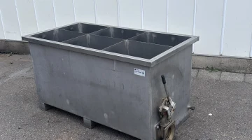 Verbruggen water container stainless steel for asparagus with 6 compartments