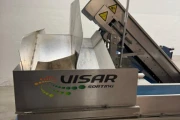 Visar stainless steel packing line with Netagco bin tipper and 16 weighing stations