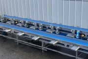 Visar stainless steel packing line with Netagco bin tipper and 16 weighing stations