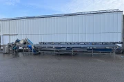 Visar stainless steel packing line with Netagco bin tipper and 16 weighing stations