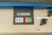 Visser PSL2 Granette tray seeding machine with supply conveyor and discharge roller conveyor
