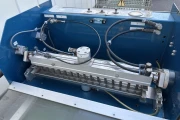 Visser PSL2 Granette tray seeding machine with supply conveyor and discharge roller conveyor