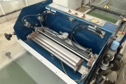 Visser PSL2 Granette tray seeding machine with supply conveyor and discharge roller conveyor