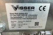 Visser VD-450 tray covering machine with roller conveyor