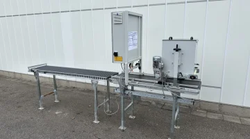 Visser VD-450 máquina de cobertura de bandejas com transportador de rolos