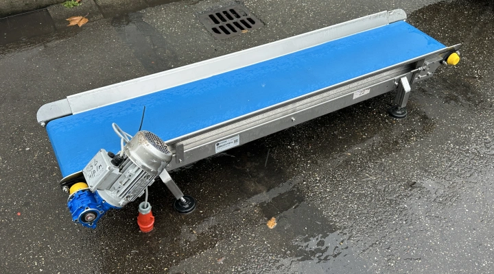 vlakke transportband RVS