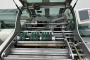 Waldyssa Automac Piu 55 stretch film packaging machine with 4 meter conveyor