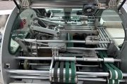 Waldyssa Automac Piu 55 stretch film packaging machine with 4 meter conveyor