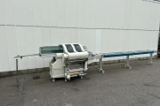 Waldyssa Automac Piu 55 stretch film packaging machine with 4 meter conveyor
