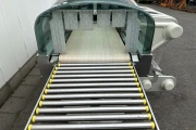 Waldyssa Automac Piu 55 stretch film packaging machine with 4 meter conveyor