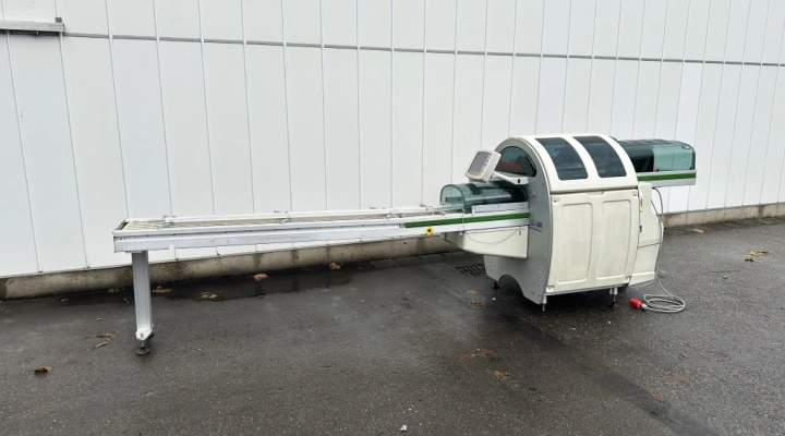 Waldyssa Automac PIU 55 stretchfolie verpakker met toevoerband van 200 cm