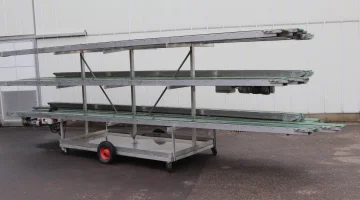 Sistema di trasporto per piante in vaso Wevab con velocità regolabile
