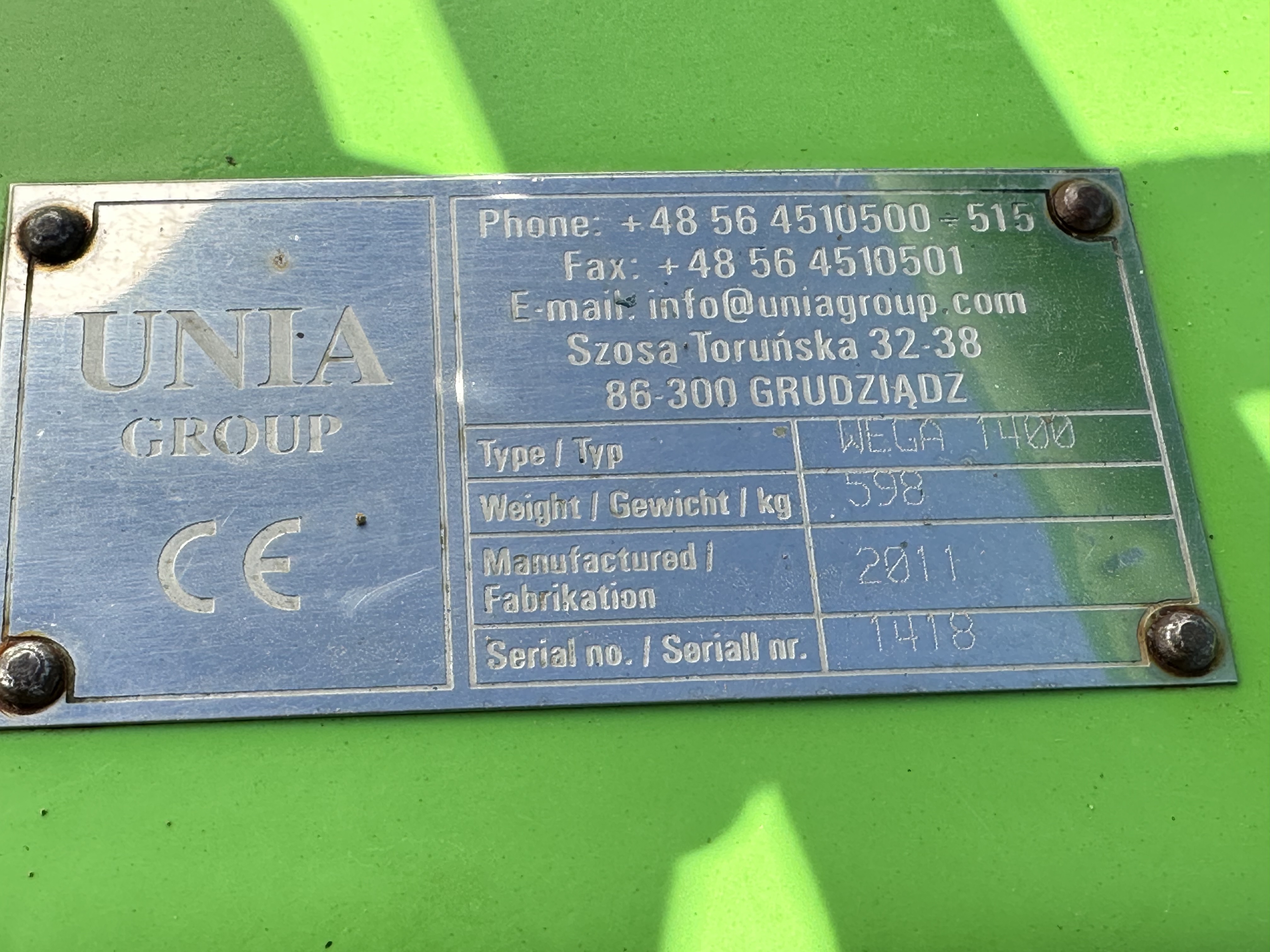 ������������� Euro Jabelman Unia Wega 1400 140 ��