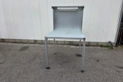 Work table aluminium frame, with a galvanised worktop 100 x 95 cm