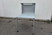 Work table aluminium frame, with a galvanised worktop 100 x 95 cm