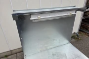 Work table aluminium frame, with a galvanised worktop 100 x 95 cm
