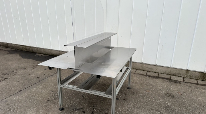Work table double sided aluminium frame with stainless steel top