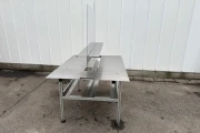Work table double sided aluminium frame with stainless steel top