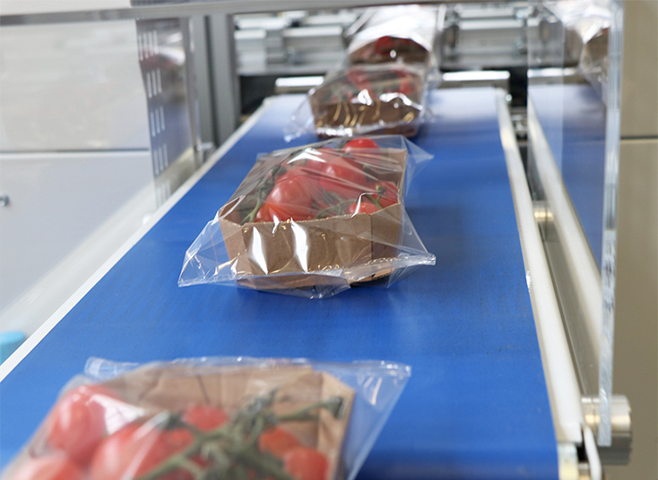 Mașină flow pack uzată cu roșii