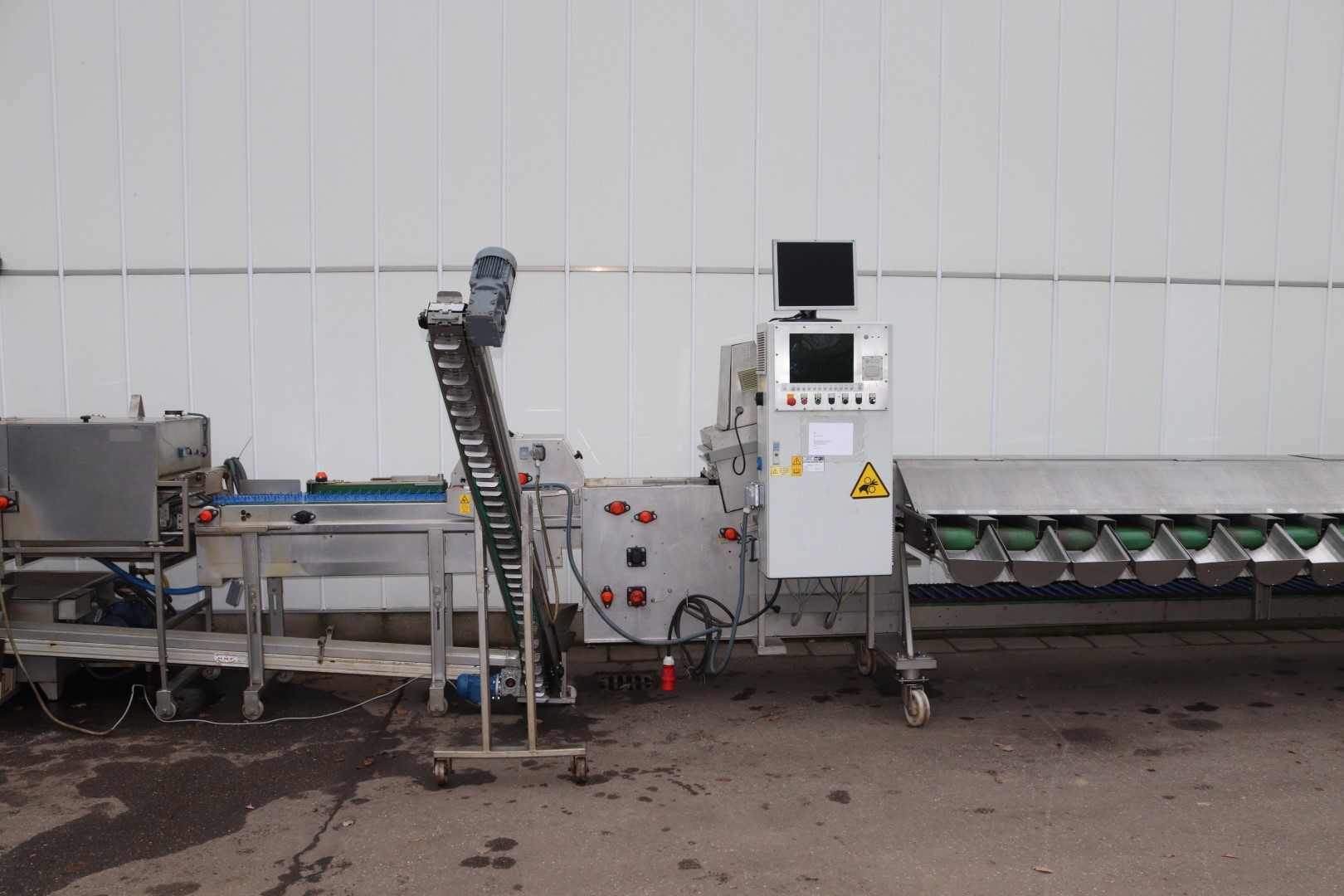 Máquina clasificadora de espárragos